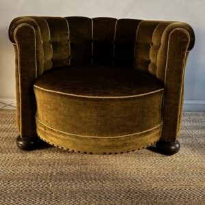 Round Art Deco Armchair, 1930's
