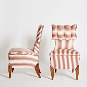 Pair of Slipper Chairs by August Endell